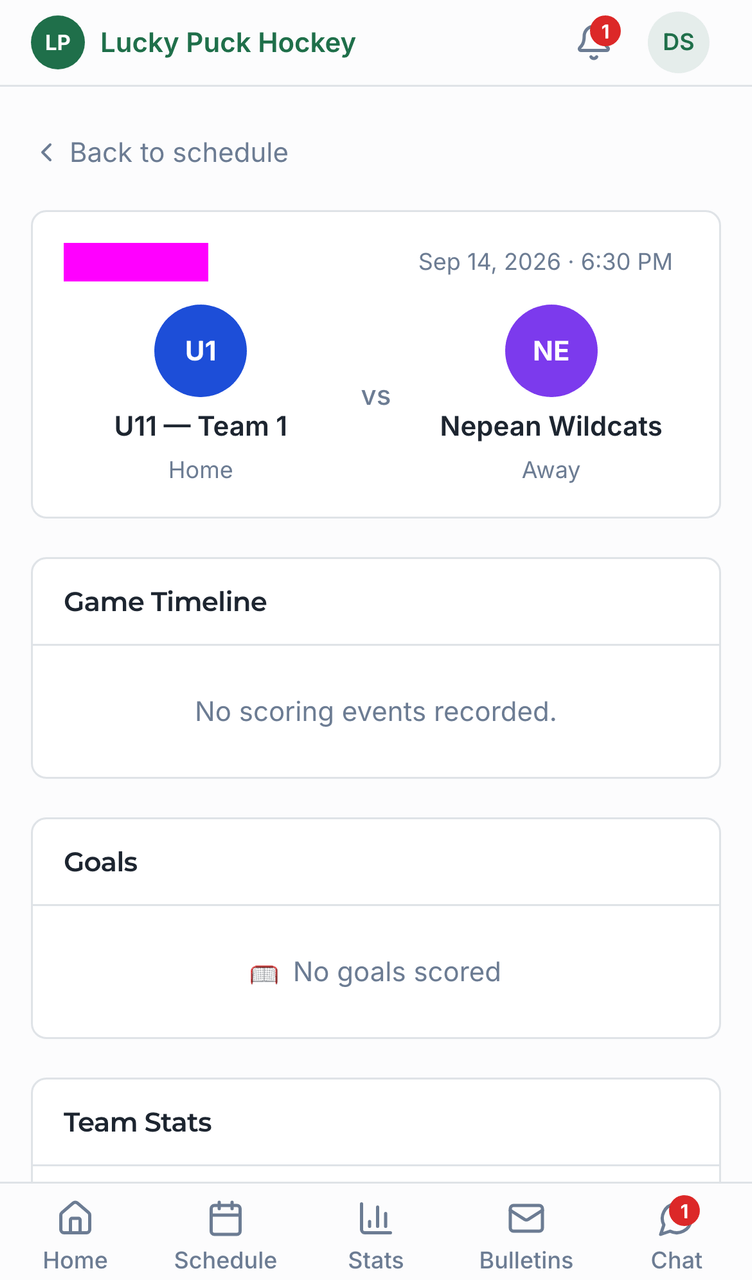 Tracking availability screenshot