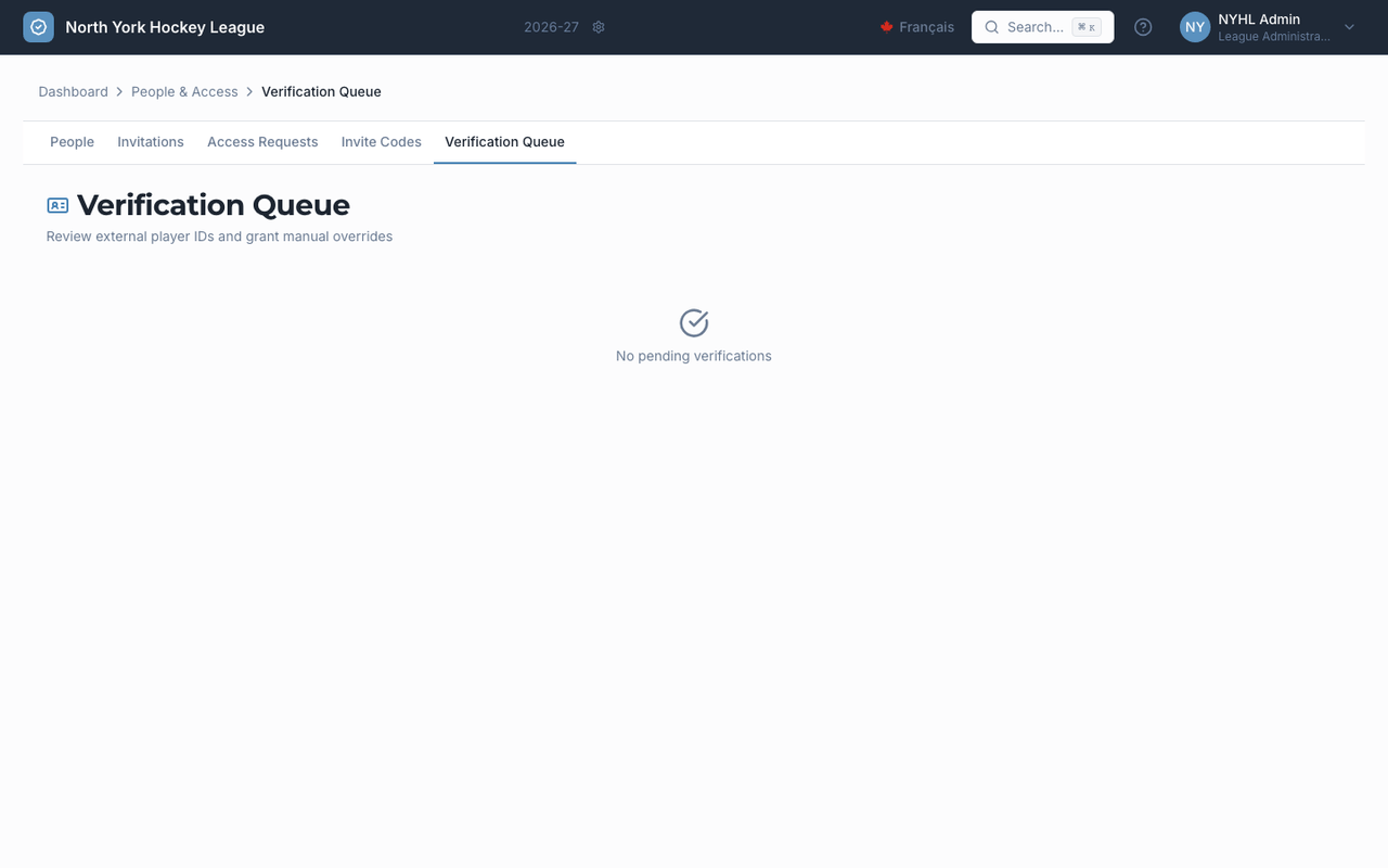 Verification Queue screenshot